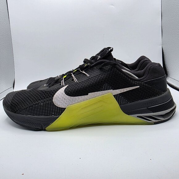 Nike Metcon 7 Black White Volt Iron Gray Mens Size 14 Athletic Shoes Gym Train - Picture 13 of 13
